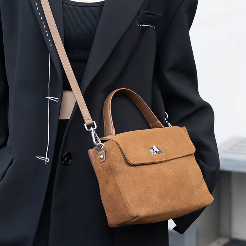Sac bandoulière femme en daim élégant - Talina
