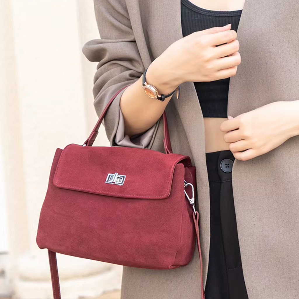 Sac bandoulière femme en daim élégant - Talina
