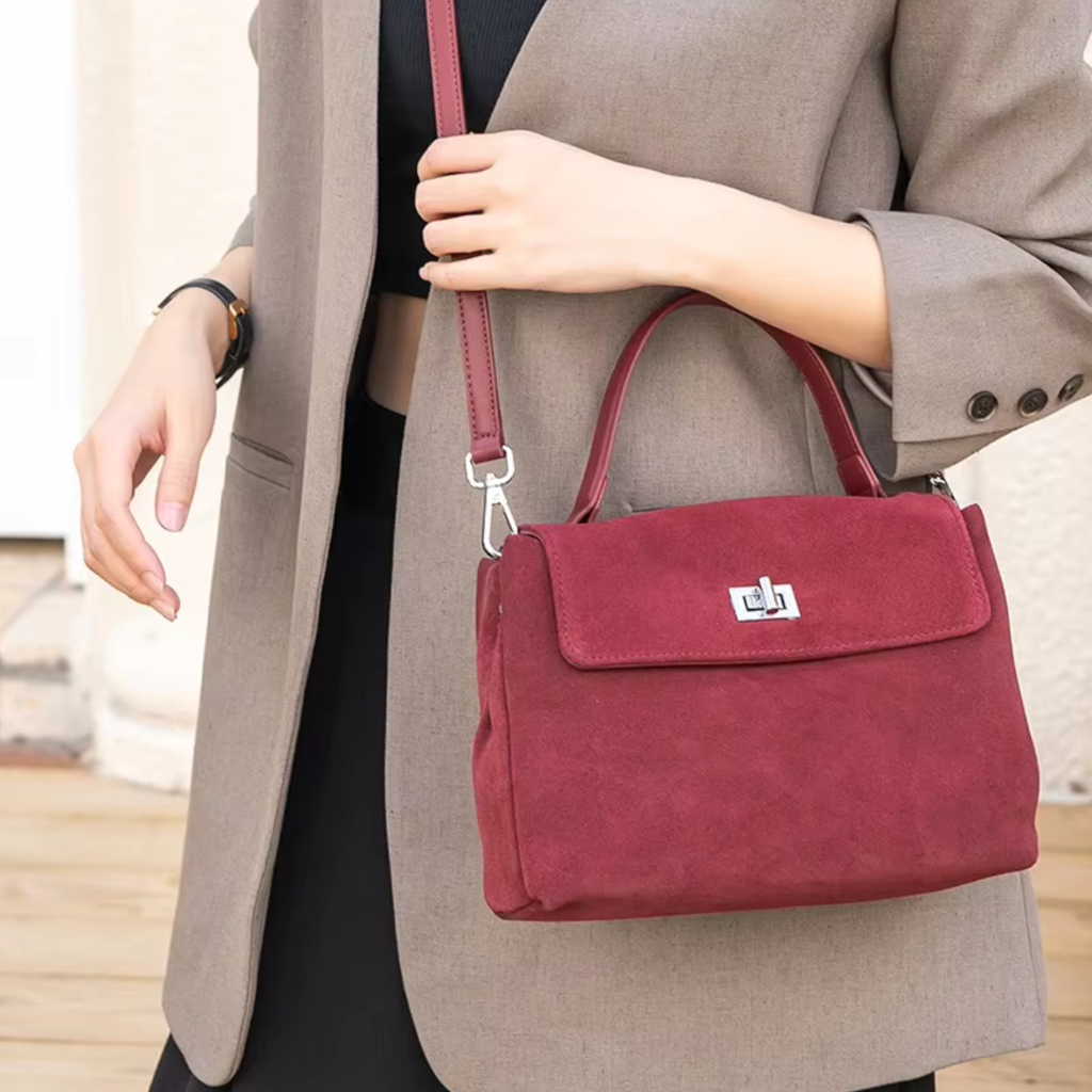 Sac bandoulière femme en daim élégant - Talina