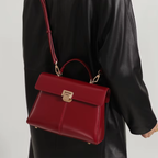 Sac bandoulière en cuir pour femme avec foulard - Fella