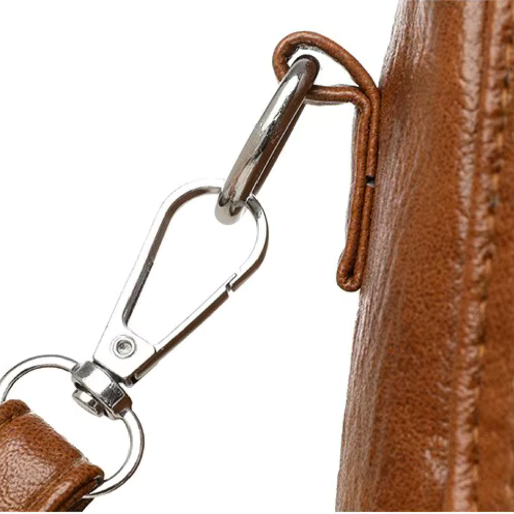 Sac bandoulière femme en similicuir vintage souple  multi-poches - Mila