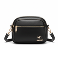Sac bandoulière femme en similicuir multi-poches souple - Elora
