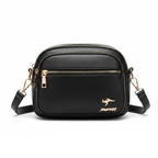 Sac bandoulière femme en similicuir multi-poches souple - Elora