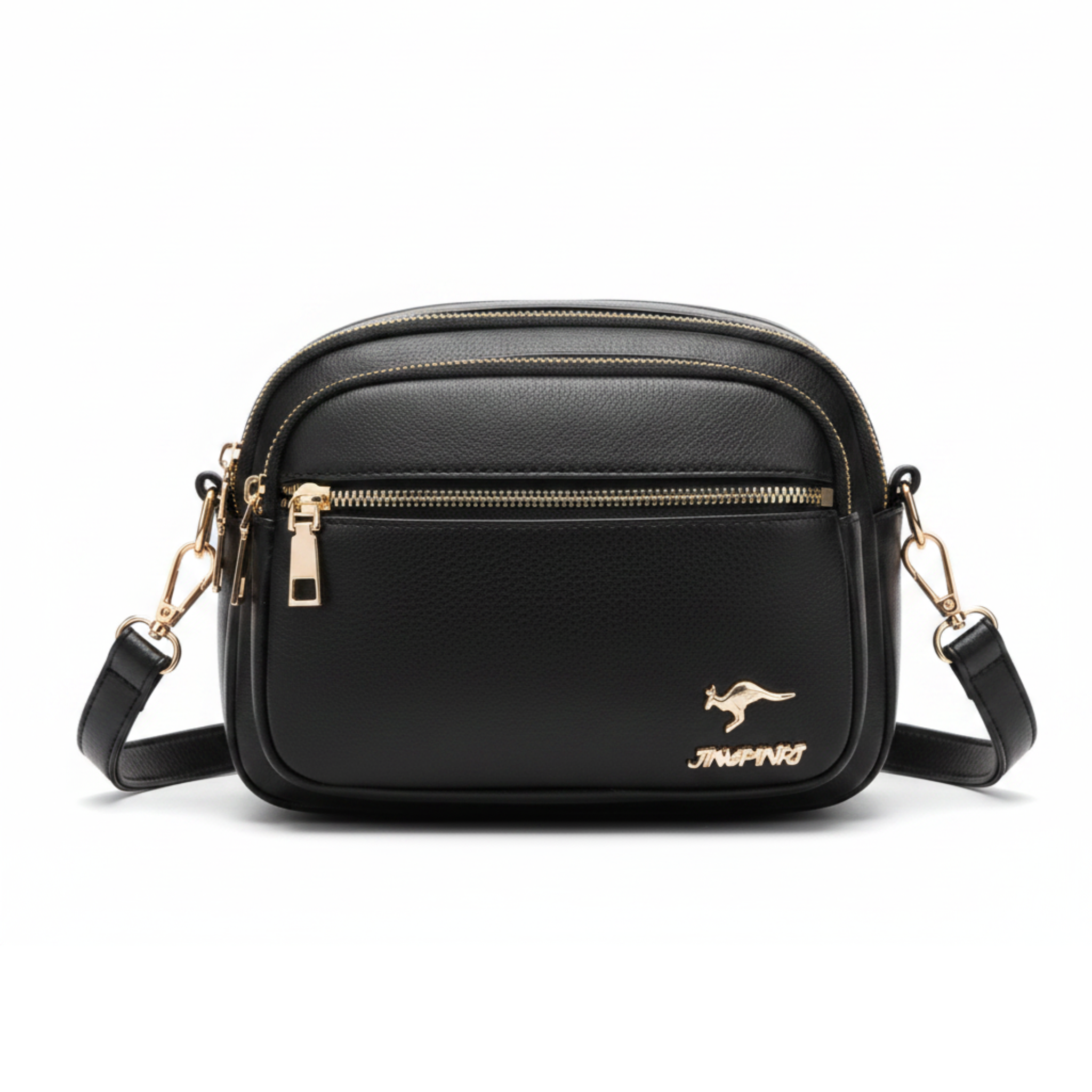 Sac bandoulière femme en similicuir multi-poches souple - Elora