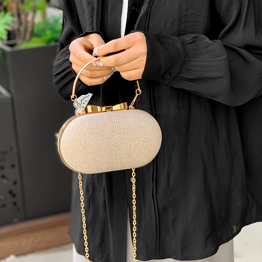 Sac bandoulière femme de soirée à paillettes avec chaîne élégante - Lumièra