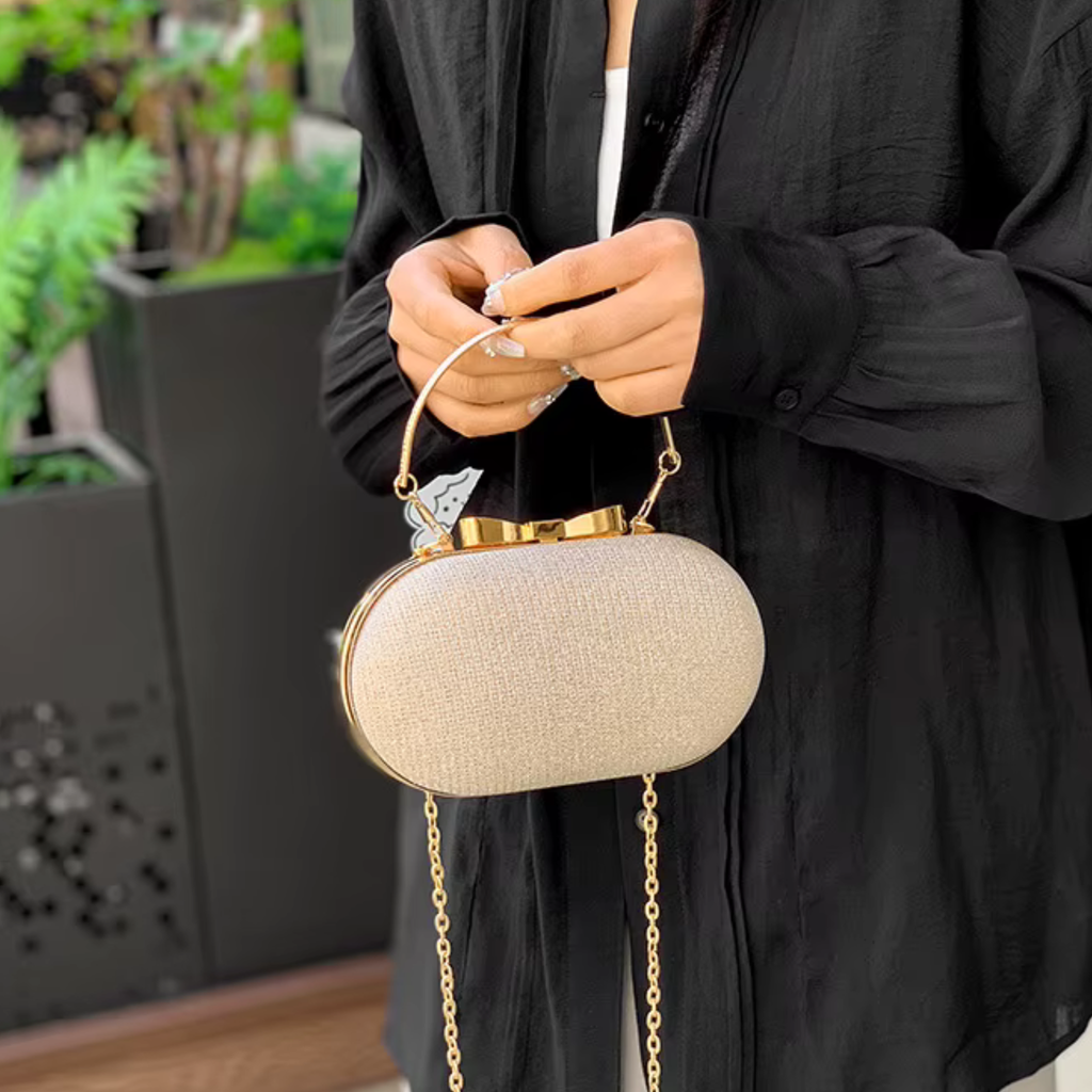 Sac bandoulière femme de soirée à paillettes avec chaîne élégante - Lumièra
