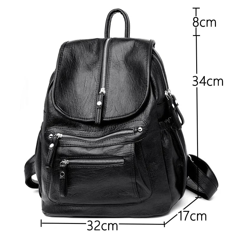 Sac à Dos Cuir Vintage Femme Marron | Luna
