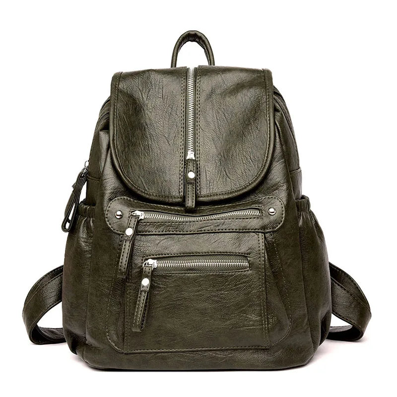 Sac à Dos Cuir Vintage Femme Marron | Luna