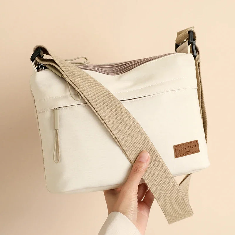 Sac bandoulière femme grande capacité multi-poches en toile - Kavera