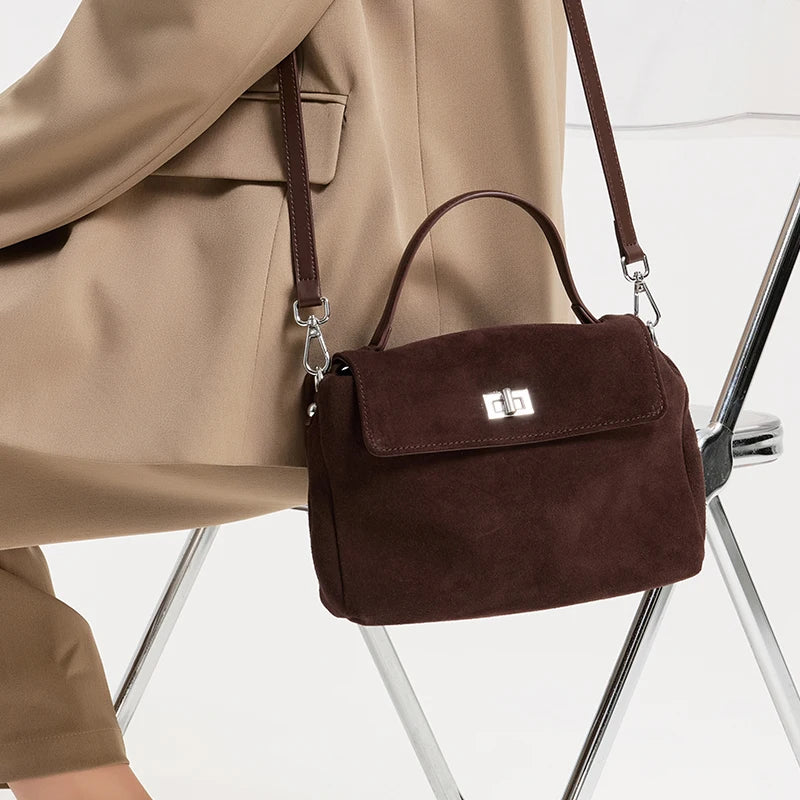 Sac bandoulière femme en daim élégant - Talina