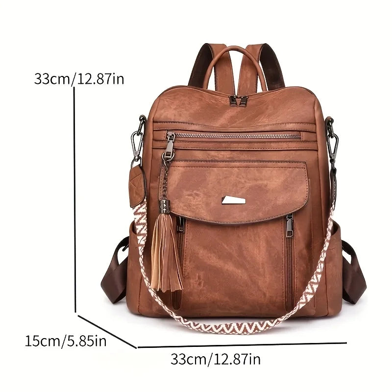 Sac à Dos Femme Grande Capacité Marron | Camille II