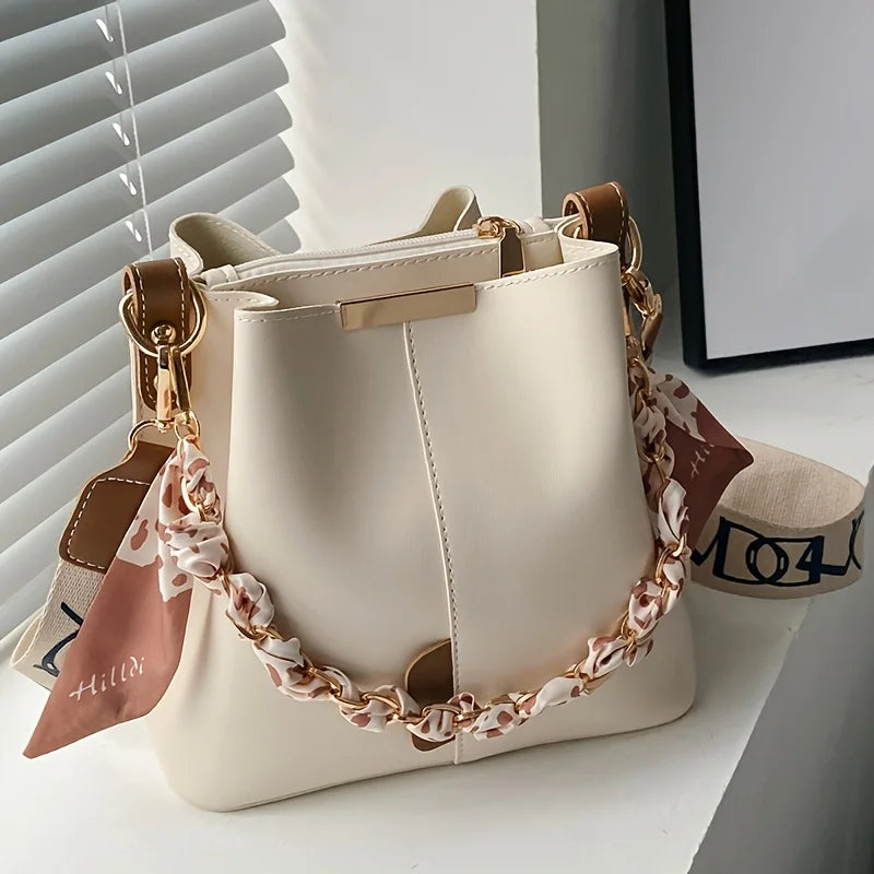 Sac bandoulière femme forme seau grande capacité - Nerina