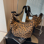 Sac bandoulière léopard femme multi-poches avec sangle réglable - Valia