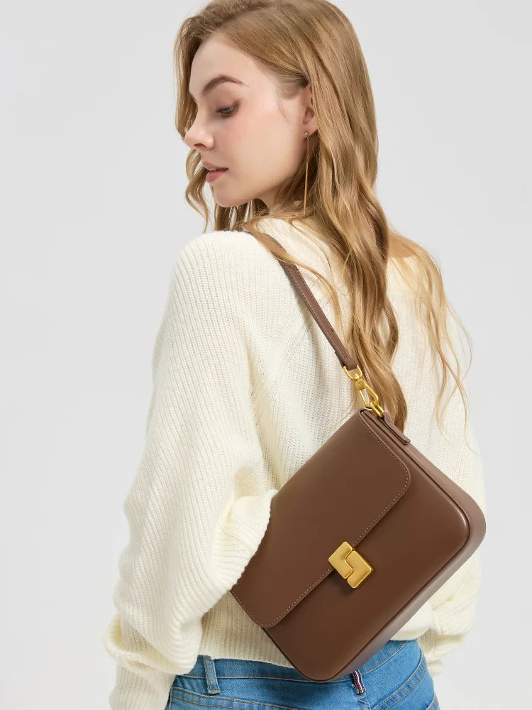 Mini sac bandoulière en similicuir carré - Livia