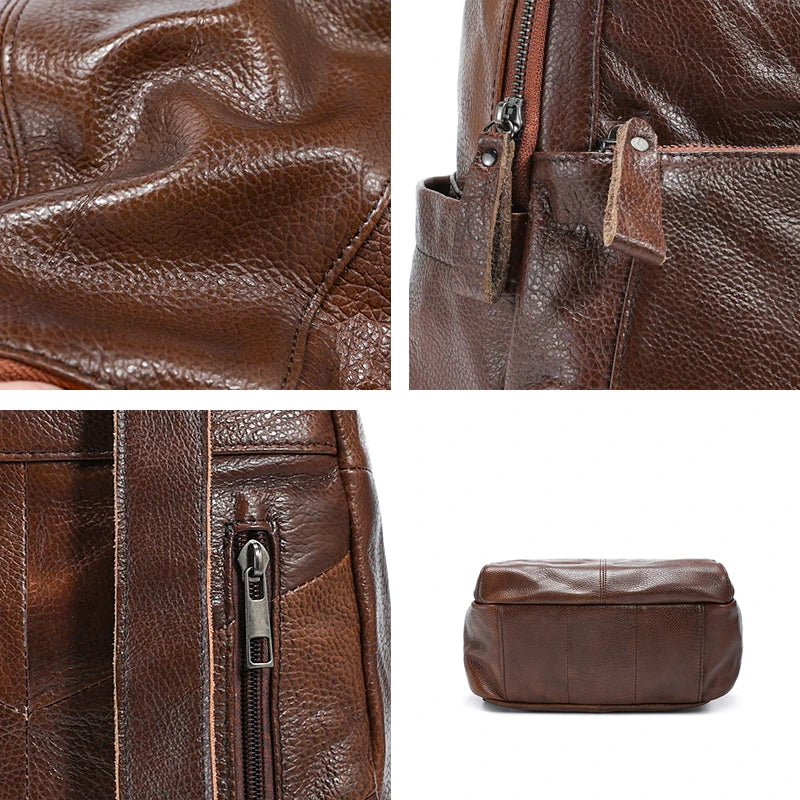 Sac à Dos Cuir Femme Marron | Élise