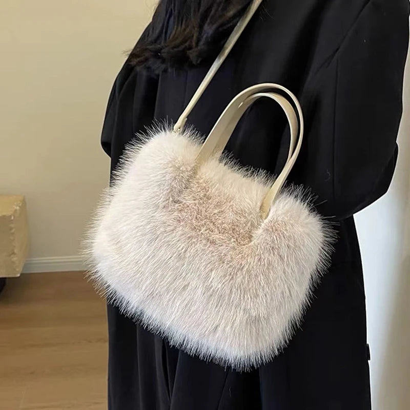 Sac bandoulière femme en Fausse Fourrure Doux Élégant - Dalya