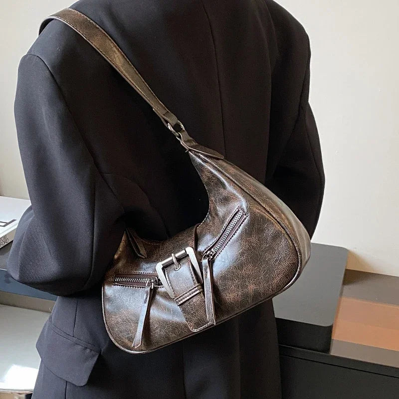 Sac bandoulière femme en similicuir avec sangle réglable - Loris