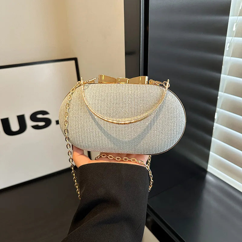 Sac bandoulière femme de soirée à paillettes avec chaîne élégante - Lumièra