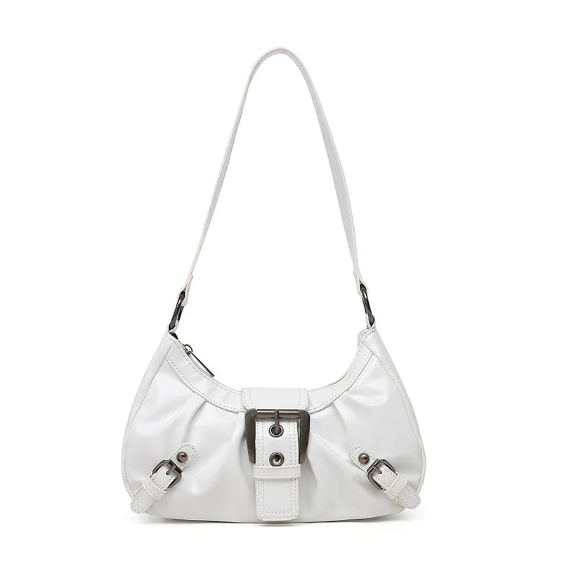 Sac bandoulière en similicuir plissé élégant - Louna