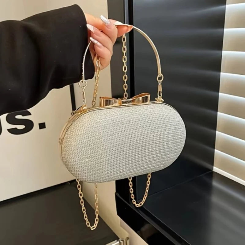 Sac bandoulière femme de soirée à paillettes avec chaîne élégante - Lumièra