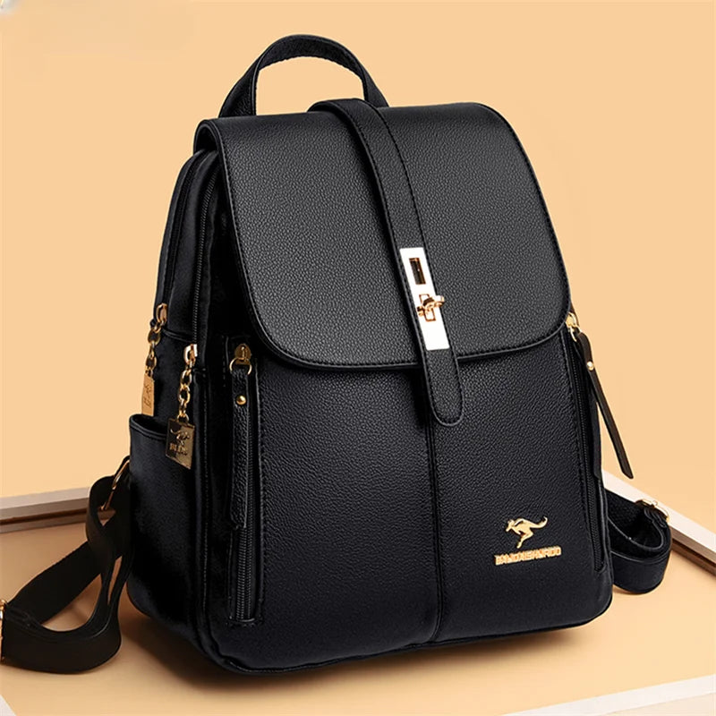 Sac à Dos en Cuir Femme Noir | Sofia