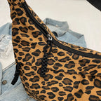 Sac bandoulière léopard femme multi-poches avec sangle réglable - Valia