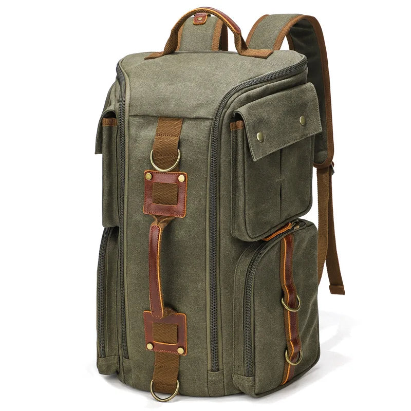 Sac à Dos Vintage Toile Homme Femme Marron | Axel