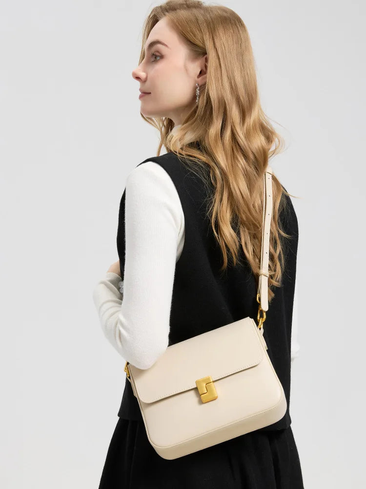 Mini sac bandoulière en similicuir carré - Livia