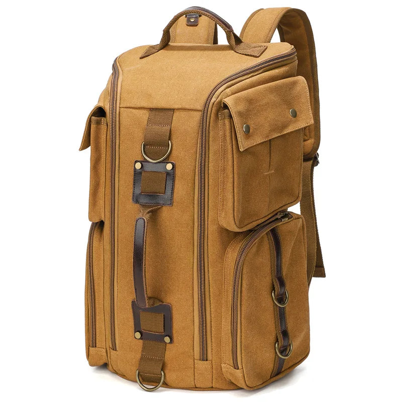 Sac à Dos Vintage Toile Homme Femme Marron | Axel