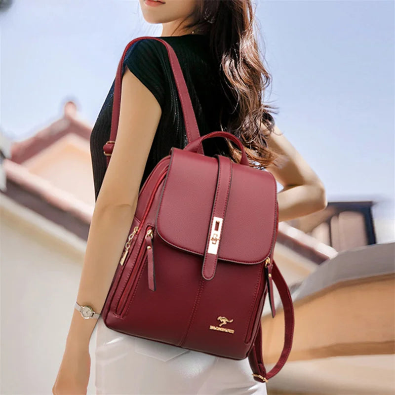 Sac à Dos en Cuir Femme Noir | Sofia
