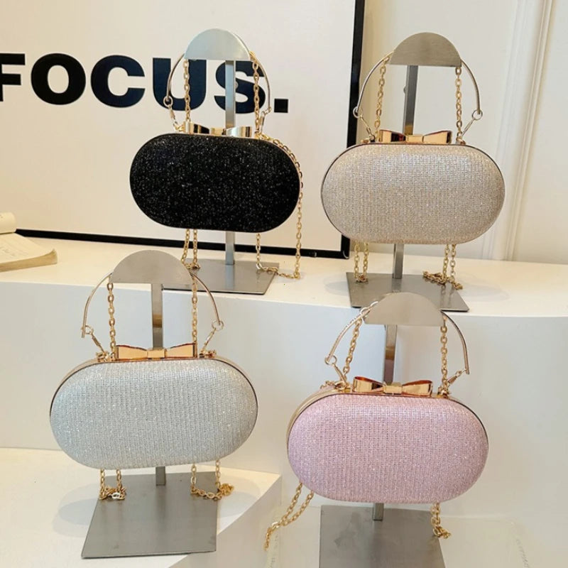 Sac bandoulière femme de soirée à paillettes avec chaîne élégante - Lumièra