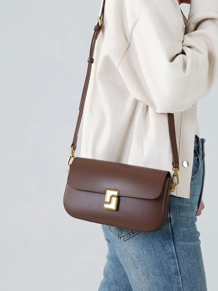 Sac Bandoulière Femme en similicuir à Fermoir Métallique - Milano