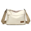 Sac bandoulière femme grande capacité multi-poches en toile - Kavera