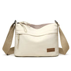 Sac bandoulière femme grande capacité multi-poches en toile - Kavera