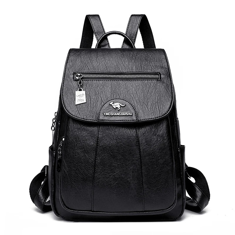 Sac à Dos en Cuir Pour Femme Noir | Camille