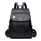Sac à Dos en Cuir Pour Femme Noir | Camille