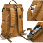Sac à Dos Vintage Toile Homme Femme Marron | Axel