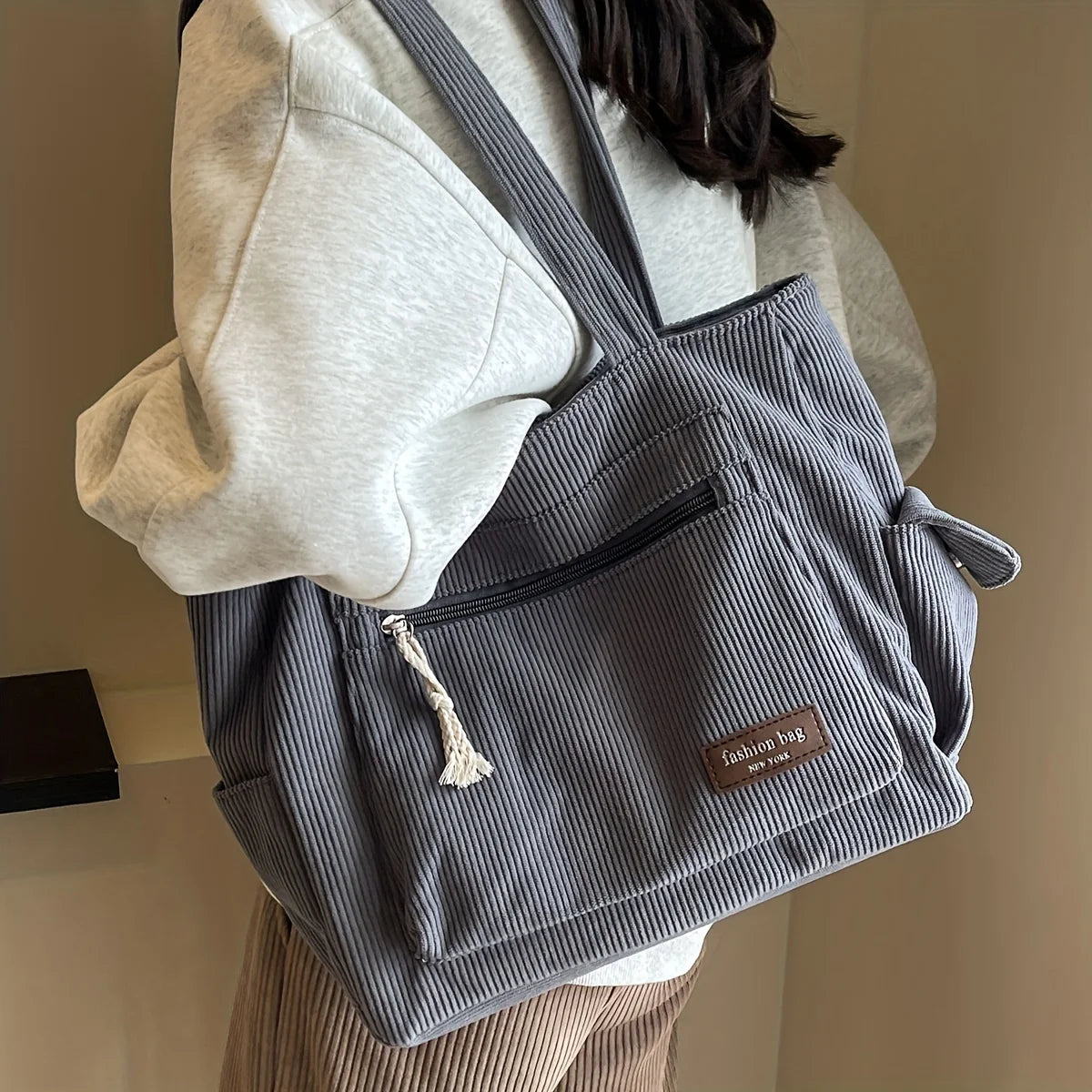 Sac bandoulière multi-poches grande capacité - Aline