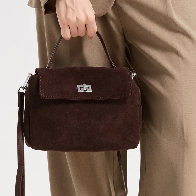 Sac bandoulière femme en daim élégant - Talina