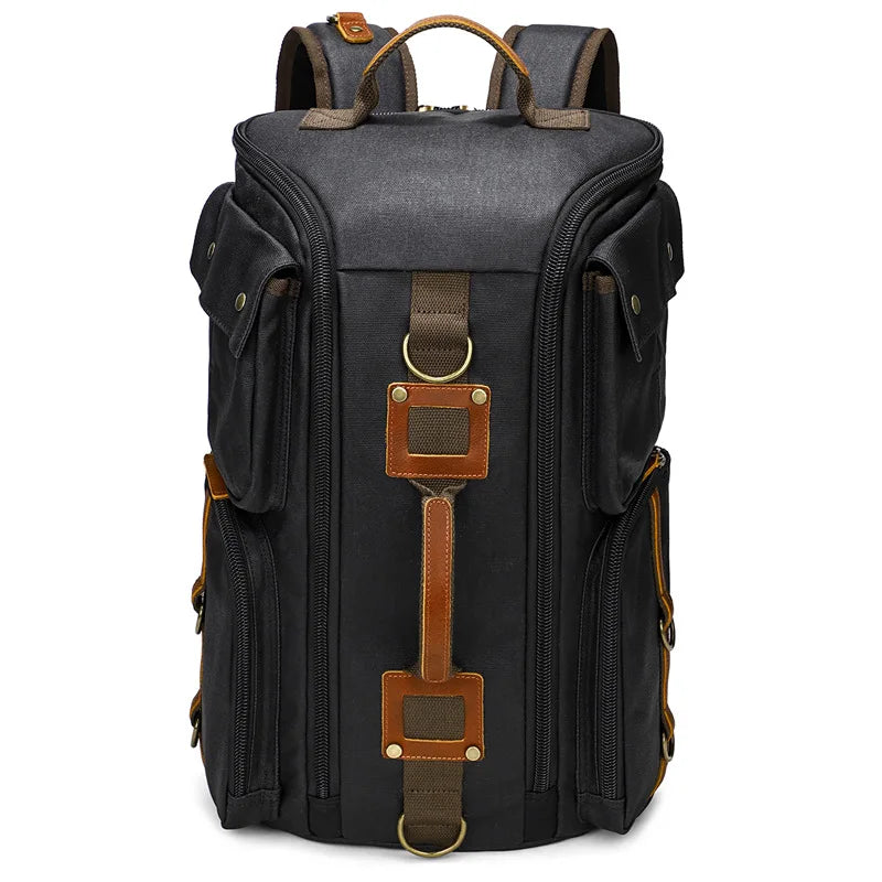 Sac à Dos Vintage Toile Homme Femme Marron | Axel