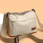 Sac bandoulière femme grande capacité multi-poches en toile - Kavera