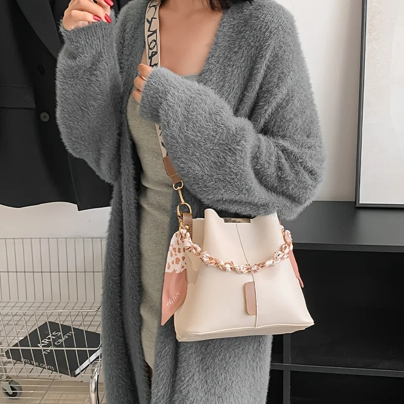 Sac bandoulière femme forme seau grande capacité - Nerina