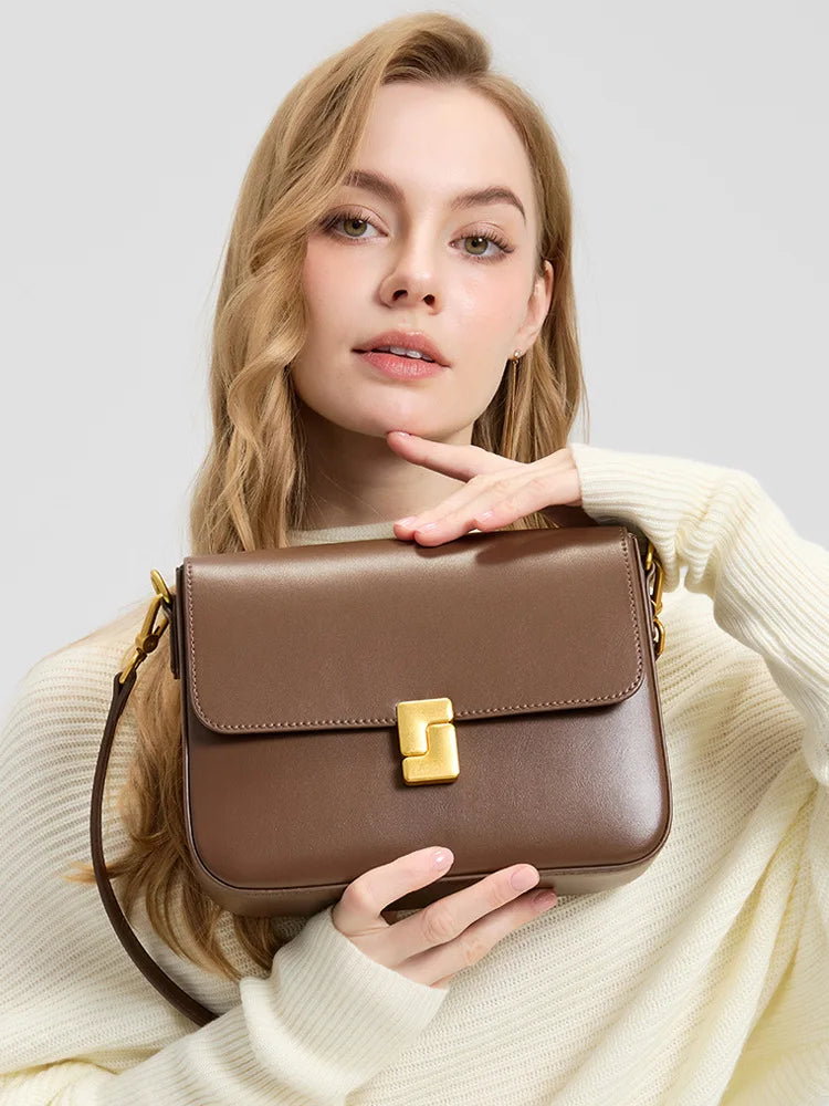 Mini sac bandoulière en similicuir carré - Livia