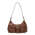 Sac bandoulière en similicuir plissé élégant - Louna
