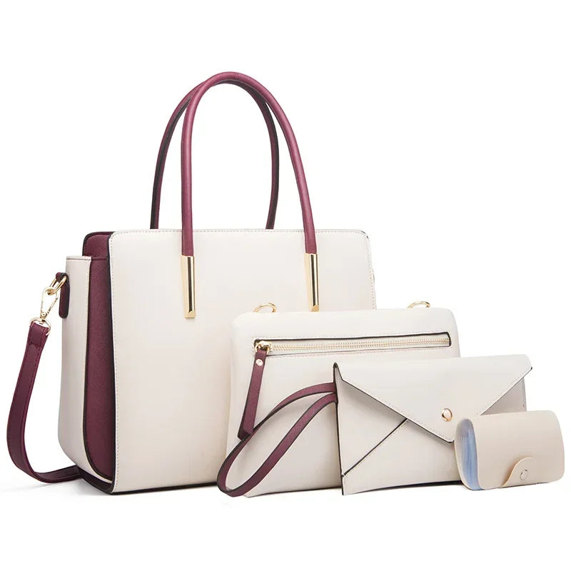 Sac bandoulière femme en similicuir 4 Pièces - Lysa