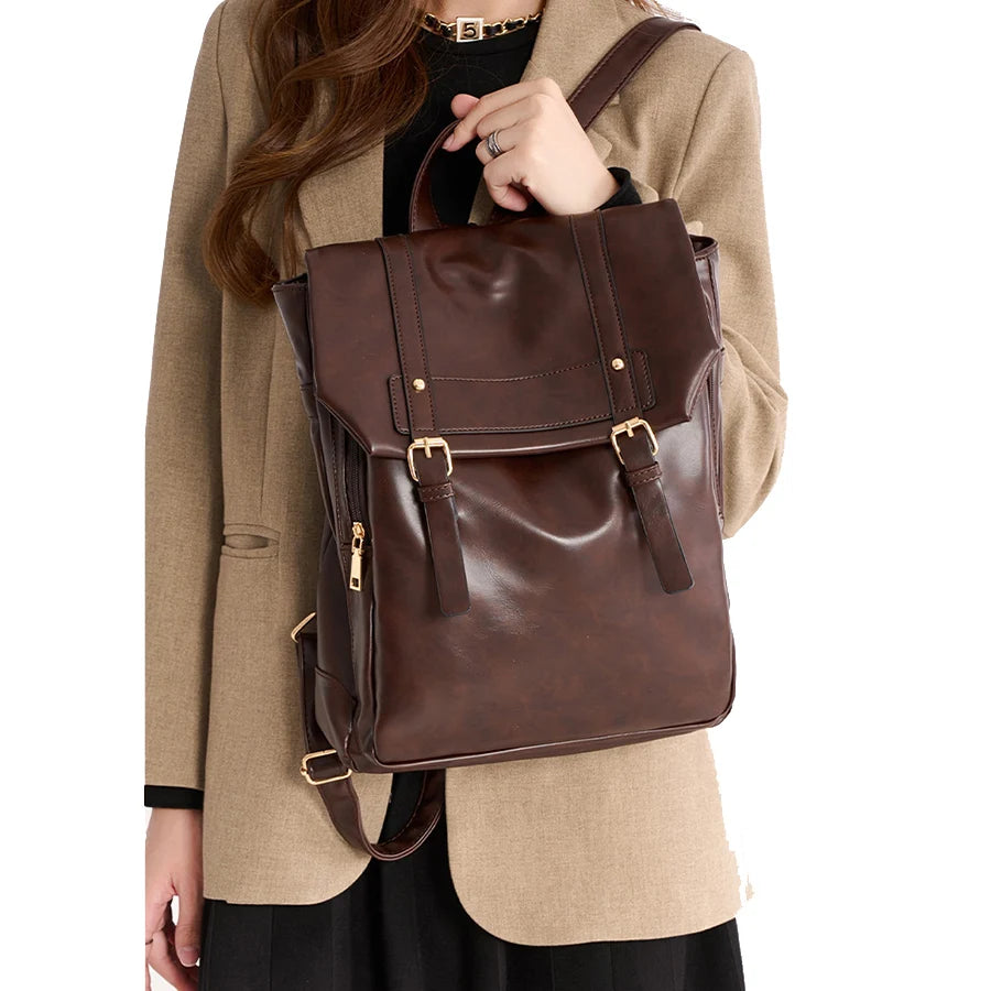 Sac à Dos Femme Style Vintage Chocolat | Victoria