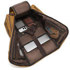 Sac à Dos Vintage Toile Homme Femme Marron | Axel