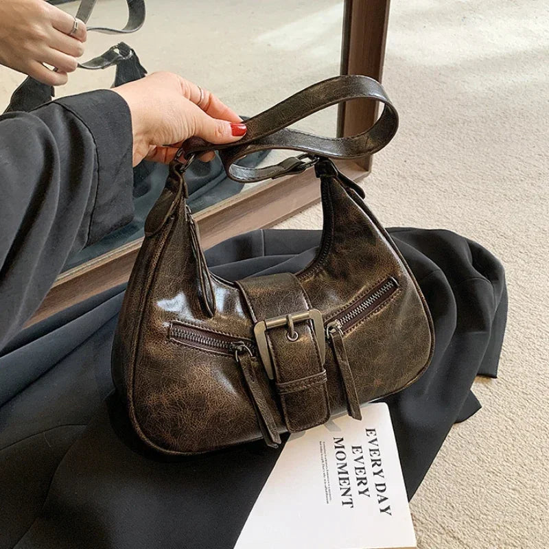Sac bandoulière femme en similicuir avec sangle réglable - Loris