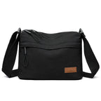 Sac bandoulière femme grande capacité multi-poches en toile - Kavera