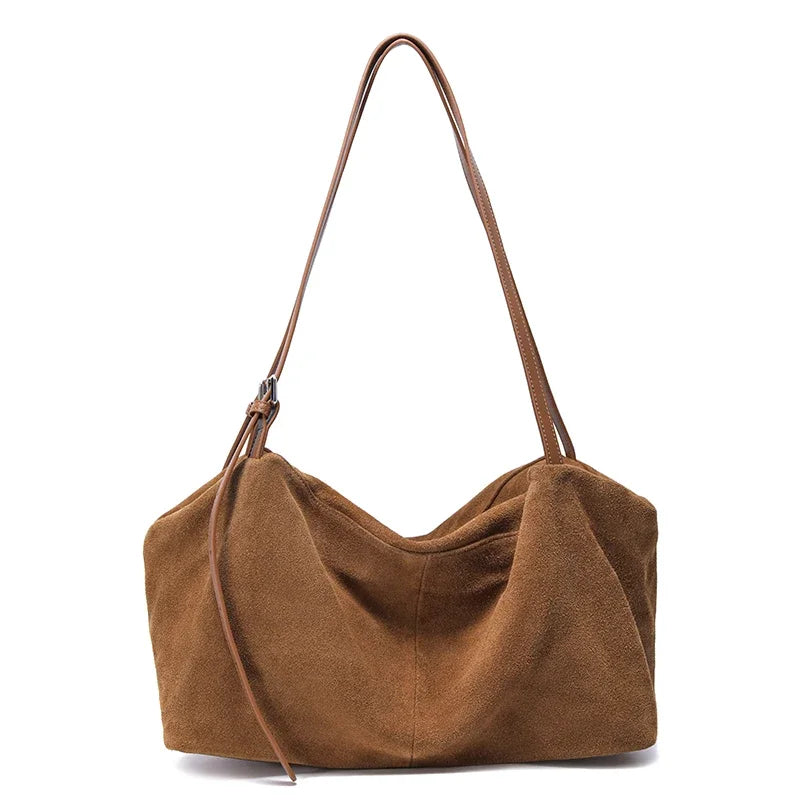 Sac a main femme en cuir bandoulière souple grand format - Lyne